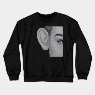 drawing insecurities ears sticking out body positivity Crewneck Sweatshirt